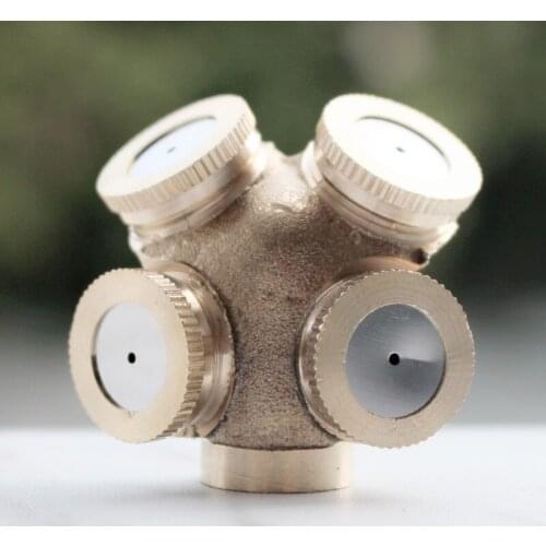 10pcs/pack 4 Head Garden Sprinklers Irrigation Brass Water Flower Misting Nozzle Fog Sprayer for Agricultural Garden Tools R206