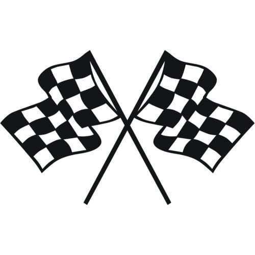 Personalized Car Stickers Checkered Flag Racing Decoration Decals Pvc Fashion Window Trunk Auto Accessories Sunscreen Stickers