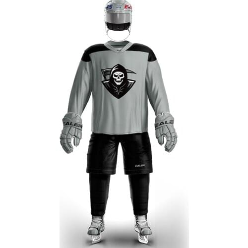 COLDOUTDOOR pirate ice hockey jersey gray