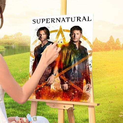 Supernatural Coloring By Numbers Painting Package Acrylic Paints 40*50 Canvas Painting Loft Picture Crafts Adults Drawing