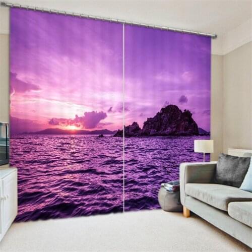 Customized Beautiful scenery Luxury 3D Blackout Window Curtain Drapes For Living room Bed room Hotel Wall Tapestry Cortinas