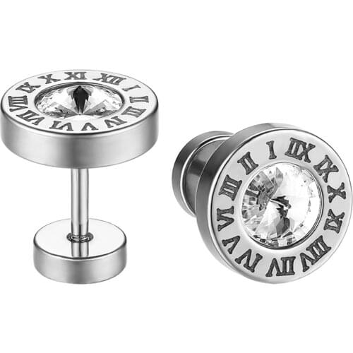 BONISKISS New Fashion Stud Earrings For Women Stainless Steel Mens Earring Charm Bijoux Party Gift Female Gold Earring Aretes