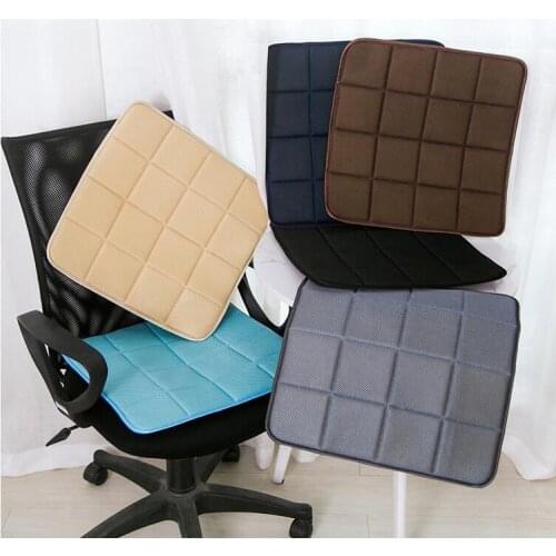 Office Chair Car Seat Cushion Solid Color Square Breathable Mesh Fabric Bamboo Comfortable Seat Sofa Cushion