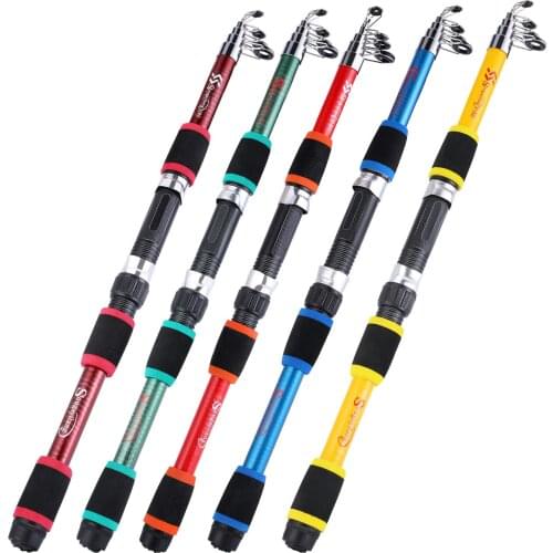 Sougayilang 1.8M Telescopic Spinning Fishing Rods Feeder Carp Fishing Rod Hard Glass Fiber Rock Ultralight Weight Fishing Pole