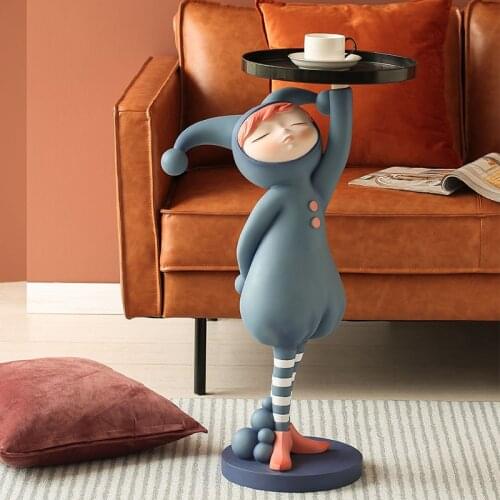 Modern Nordic Home Decor Cute Fairy Garden Tray Decoration Figurine Room Large Ground Statue Decoration Resin Sculpture Ornament