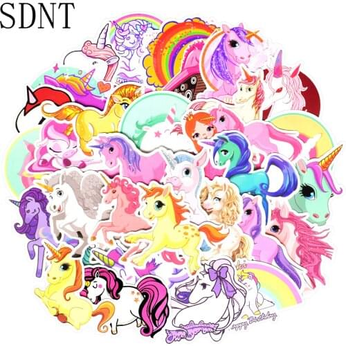 30 PCS Unicorn Stickers Cute Anime Cartoon Lovely Animal Stickers for Children DIY Scrapbook Laptop Bicycle Skateboard Suitcase