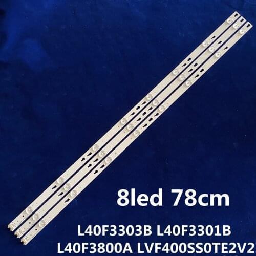 LED Backlight strip 8 lamp For TCL 40"TV L40F3303B L40F3301B L40F3800A TOT_40F3800_3X8_3030C-V1 LVF400SS0TE2V2 LED40D2710B
