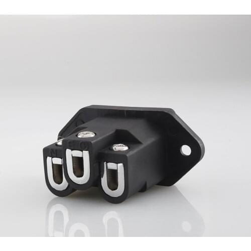 VIBORG VI06BR Pure Red Copper Rhodium Plated Non Solder Hi End IEC Socket Inlet