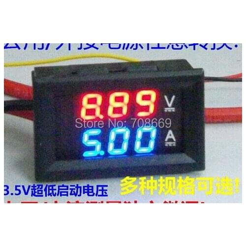 FY32A 400V 100A Voltage Voltmeter Ammeter 2in1 DC Volt Amp Dual Display Panel Meter Red Blue Digital LED