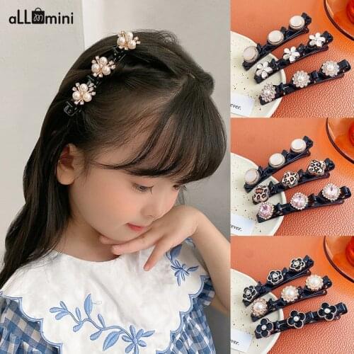 Flower Hair Clip Barrettes Spring Pearls Hair Bands For Women Girls Hairpins Ponytail Hair Accessories Hair styling Hairgrip