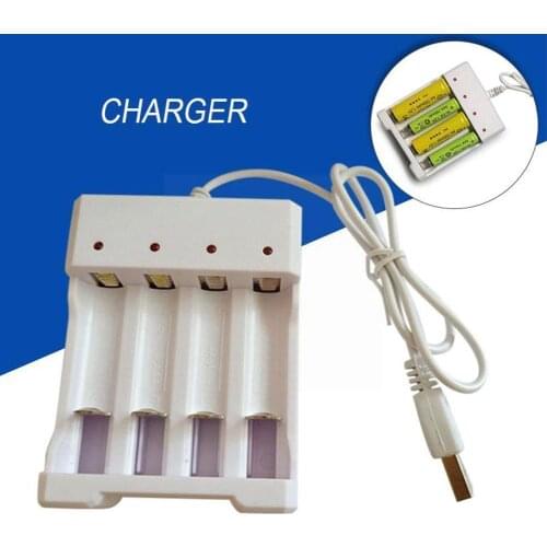 1Pc USB 4 Slots Fast Charging Battery Charger Short and AA Station AAA Rechargeable Supplies Protection Circuit Battery P0M8