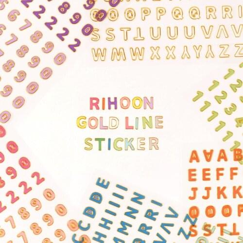 1 Sheet English Alphabet Number Ice Cream Sticker Transparent DIY Combination Handbook Color Decoration Sticker