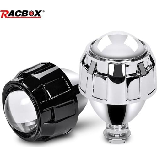 1 Pcs 2.5 inch Motorcycle Headlight Bixenon HID Projector Lens High Low Beam Light Use H1 Bulb With H4 H7 Adapter for Motorbike