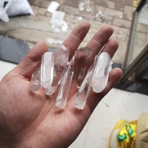 100g Clear Natural Crystal Quartz Cluster DIY Crystal Point Terminated Wand Specimen Pendant Healing Crystal Minerals Stones