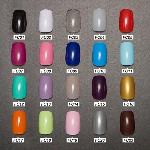 120pcs/packet Acrylic Fake Nail Tips Full Cover Square False Nail Tips 10 Sizes Size 5 And 6 Doubled For French Nail Art Tips
