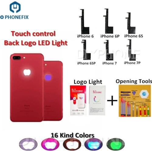 16 Colors Back Logo Night Glow Lamp Flex Cable Lighting LED Touch Control Back Logo Replacement Flex Cable For iPhone 7