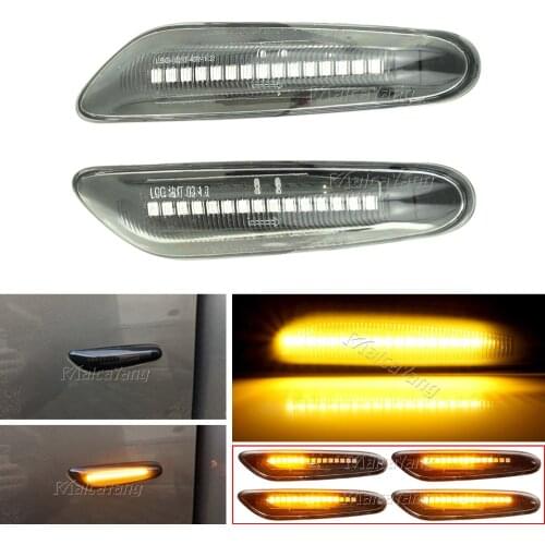 2pcs Smoke LED Side Marker Light Flowing Water Indicator Turn Signal Lights For BMW E90 E91 E92 E93 E60 E87 E82 E61 Error Free