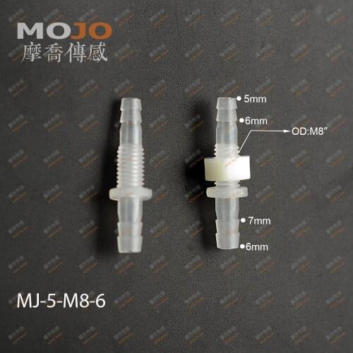 2020 Free shipping!!MJ-5-M8-6 Straght type barbed water hose connectors M8 thread (100pcs/lots)