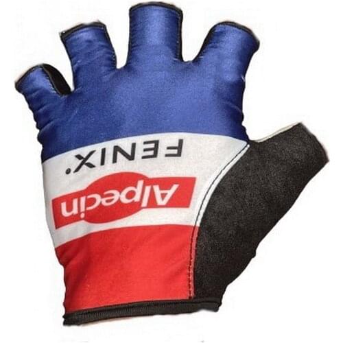 2020 ALPECIN FENIX TEAM NL CHAMPION ONE PAIR CYCLING BIKE HALF FINGER GLOVES BICYCLE GEL GLOVE SIZE:M-XL
