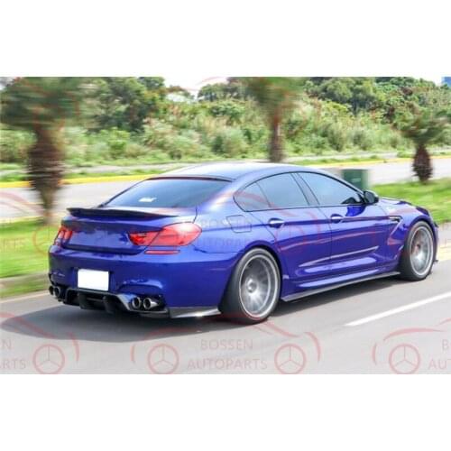 6 Series Carbon Fiber Rear Lip Diffuser Splitters Aprons for BMW F06 F12 F13 M6 M Sport 2012-2016 PSM Style Back Bumper Guard