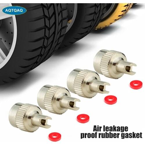 AQTQAQ 8Pcs/Lot Copper Car Truck Motocycle Bike Tire Wheel Stem Air Valve Cap Trye Dustproof Cover Schrader Valve Accessory