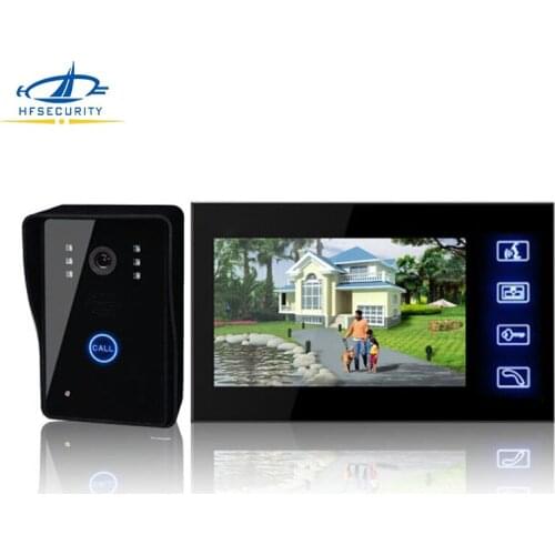 [HFSECURITY] Colorful 7inch Wired Video Doorbell Intercom Speakerphone Video Door Phone with Waterproof Outdoor IR Camera