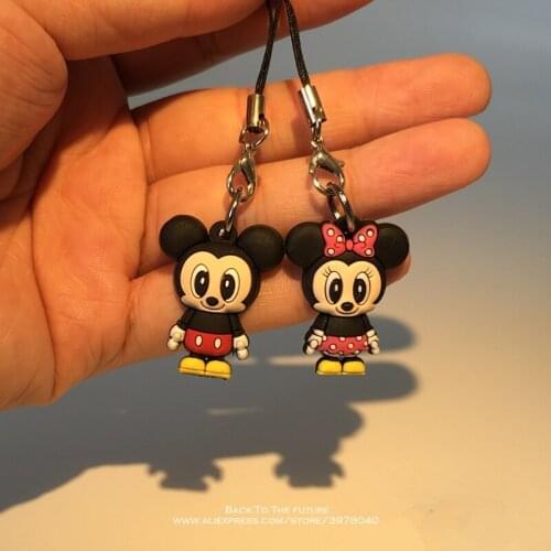 Disney Mickey Mouse Minnie 2pcs/set 3cm Action Figure Posture Anime Decoration Collection Figurine Toy model for children gift