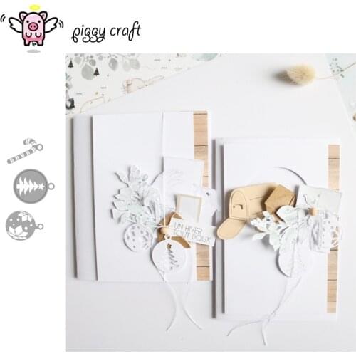 Piggy Craft metal cutting dies cut die mold Christmas cane bell ball Scrapbook paper craft knife mould blade punch stencils dies