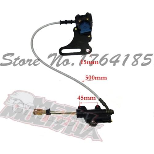 Hydraulic Rear Brake System Assembly KAYO BSE XMOTOR Dirt Bike Pit Bike Master Cylinder Caliper hose 500mm Long