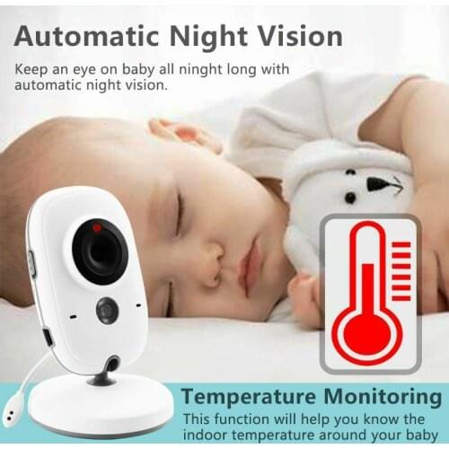 3.2 Inch Color LCD Wireless Video Baby Monitor Night Vision 5m Nanny Monitor Bebek Lullabies Surveillance Security Camera VB603