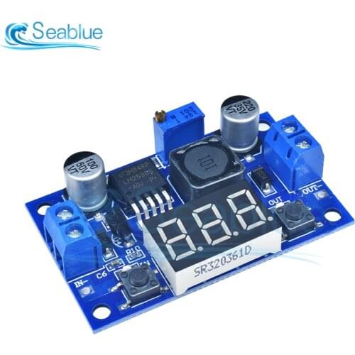LM2596 DC-DC 4.0-40V to 1.25-37V 2A Adjustable Buck Step Down Power Converter Module Voltage Regulator With LED Voltmeter