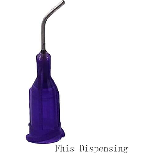Stainless Steel Distribution Blunt Tip 21G 45 Degrees Elbow Dispensing Needles Pack of 20