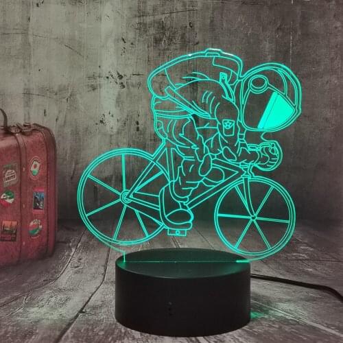 3D Nightlight Astronaut Model 7 Colors Touch Optical Illusion Table Lamp Boys Bedroom Decor USB Bedside Sleeping Night Light