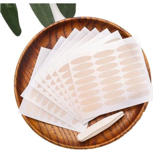 New 240pcs/5 Packs Gauze Mesh Lace Invisible Double-fold Eyelid Sticker Transparent Invisible Self-adhesive Eyelid Tape Sticker
