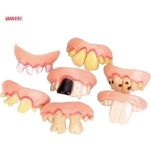 New Vampire Teeth Buck Teeth Halloween Tricky Scary Toy Funny Braces Plastic Funny Fake Teeth 5z