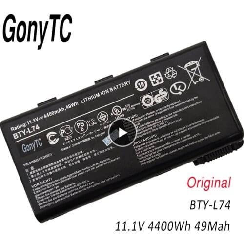 Original Laptop Battery Bty-l74 For MSI L74 L75 A7005 CX500 CX500DX CX705X CX623 EX460 EX610 CX700 CX620 Genuine Notebook