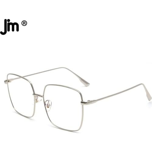 JM Retro Square Computer Blue Light Glasses Clear Men Women Anti Blue Light Blocking Glasses Frame