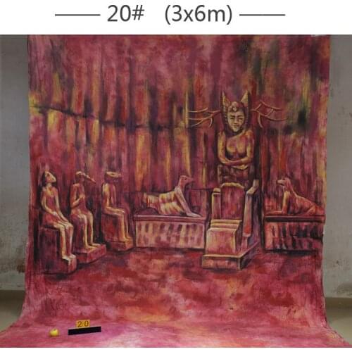 Professional customized 10x20ft Hand-Painted muslin Scenic Photo Backdrop Egyptian Revival style photography studio Background