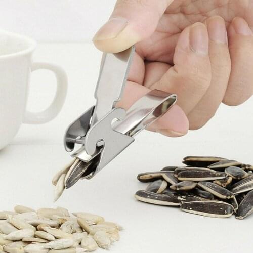 Steel Nut Sheller Peanut Pincers Melon Seeds Opener Sunflower Walnut Seeds Garget Kitchen Plier Peeler Clamp P7G1