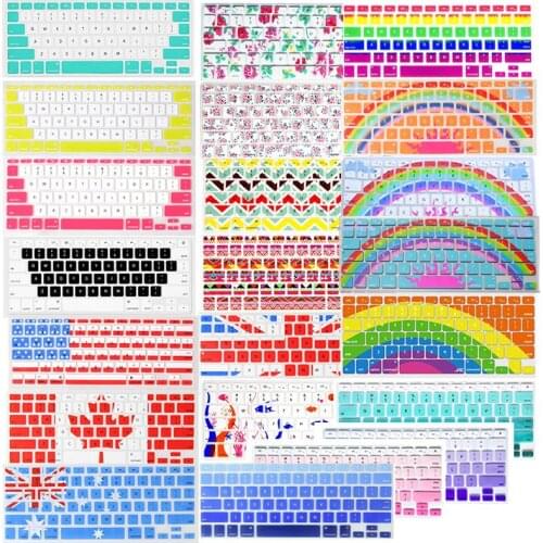 Silicone 3D Flag Decal Candy Keyboard Cover Keypad Skin Protector For Apple Mac Macbook Pro 13 15 17 Air 13 Retina 13 US layout