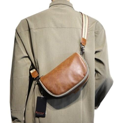 Yesetn Bag 06272021 Mens saddle bag dumplings bag old fashion sports single shoulder bag