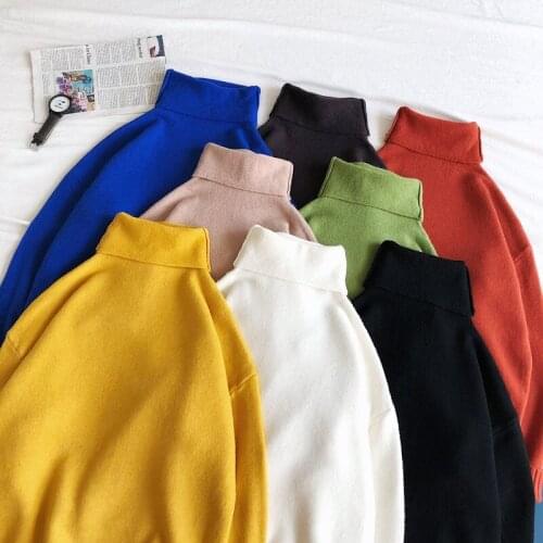 7 Colors Turtleneck Sweater For Men Lapel Tops Trend Autumn Winter Classic Loose Casual Inner Pullover Sweaters Male Clothing