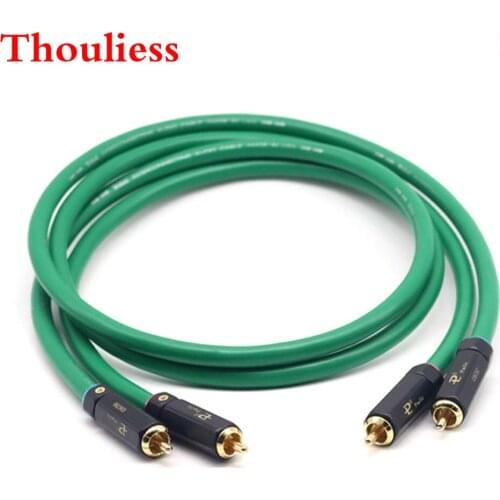 Thouliess HIFI 2RCA Cable Audio Interconnect Cable 2328 Gold Plated 2RCA Cable High Quality 7N OFC RCA Male to Male Audio Cable