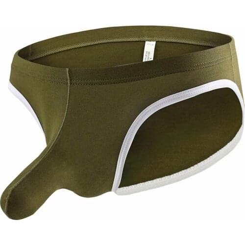 Mens Panty Modal Briefs Underwear Bikini Sexy Gay Elephant Nose Briefs Panties Breathable Low Waist Underpants Ropa Hombre Cueca