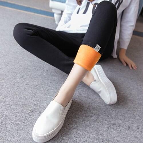 High quality Autumn winter maternity pants Thickening of polar fleece pregnant women leggings maternity trousers Add wool warm