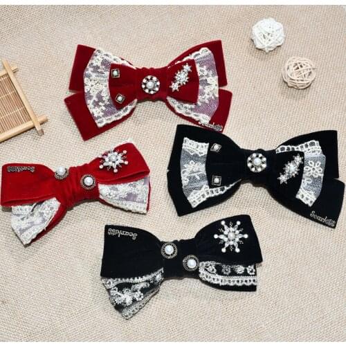 1PC Korean Retro Velvet Diamond Top Hair Clips Exquisite Girls Hair Grips Hairpin Hair Accessories For Womens HeadWear