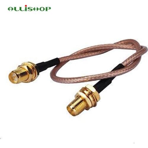 ALLiSHOP 0-6Ghz pigtail RP SMA female brooches plug to RP SMA female brooches plug low loss RG316 cable for FPV wifi router