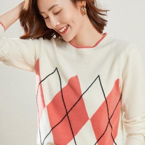 100% Merino Wool Cashmere Sweater Women 2021 Autumn Winter Warm Soft O-Neck Long Sleeve Knitted Pullover Jumper Femme Sweater