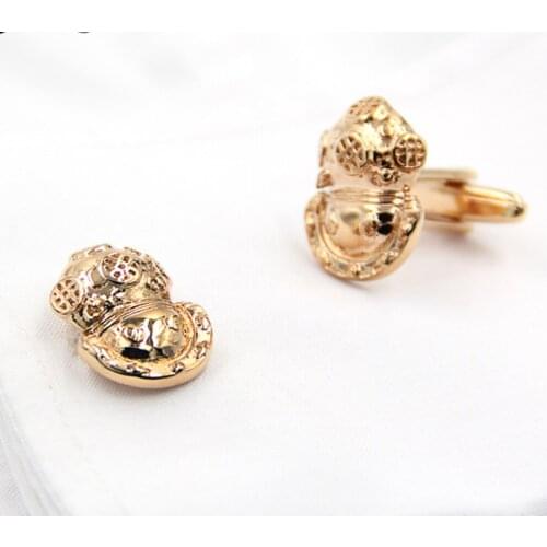 10pairs/lot Rosegold Diving Mask Cufflinks Copper Plating Cuff Links Mens Jewelry Accessory Wholesale