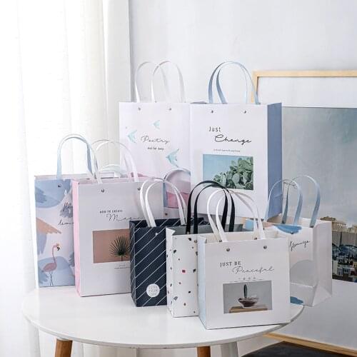 10pcs candy paper packaging Flamingo gift bag Wedding birthday party gift коробки для подарков portable cosmetics shopping bag